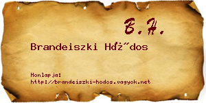 Brandeiszki Hódos névjegykártya