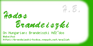 hodos brandeiszki business card